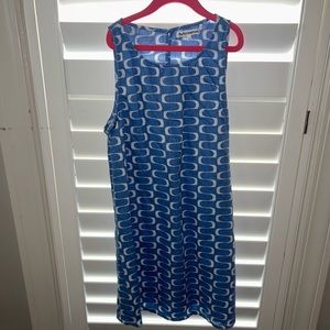 Reformation Blue Patterned Mini Dress